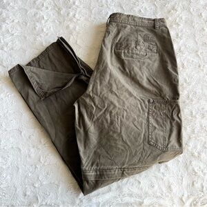 Vintage Sorel Pants Mens 34x30 (Tag 36x30) Brown Canvas Convertible Workwear Zip